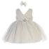 Baby Girls Satin Sash Pleated Tulle Flower Girl Dress 6-24M